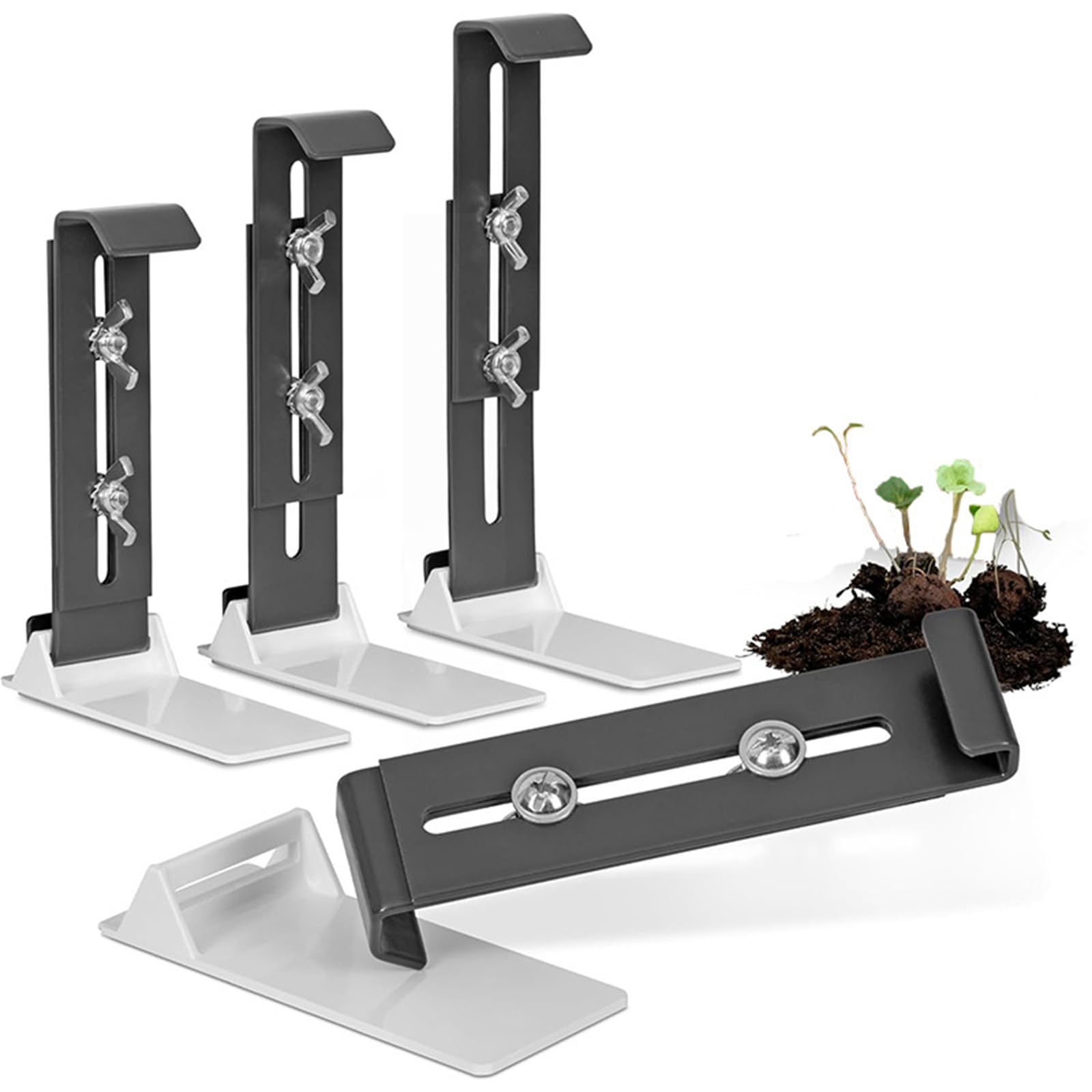Unsichtbare verstellbare Blumenkastenhalterung Rostfreie Außenhalterung Balkon Handlauf Safe Outdoor Halter