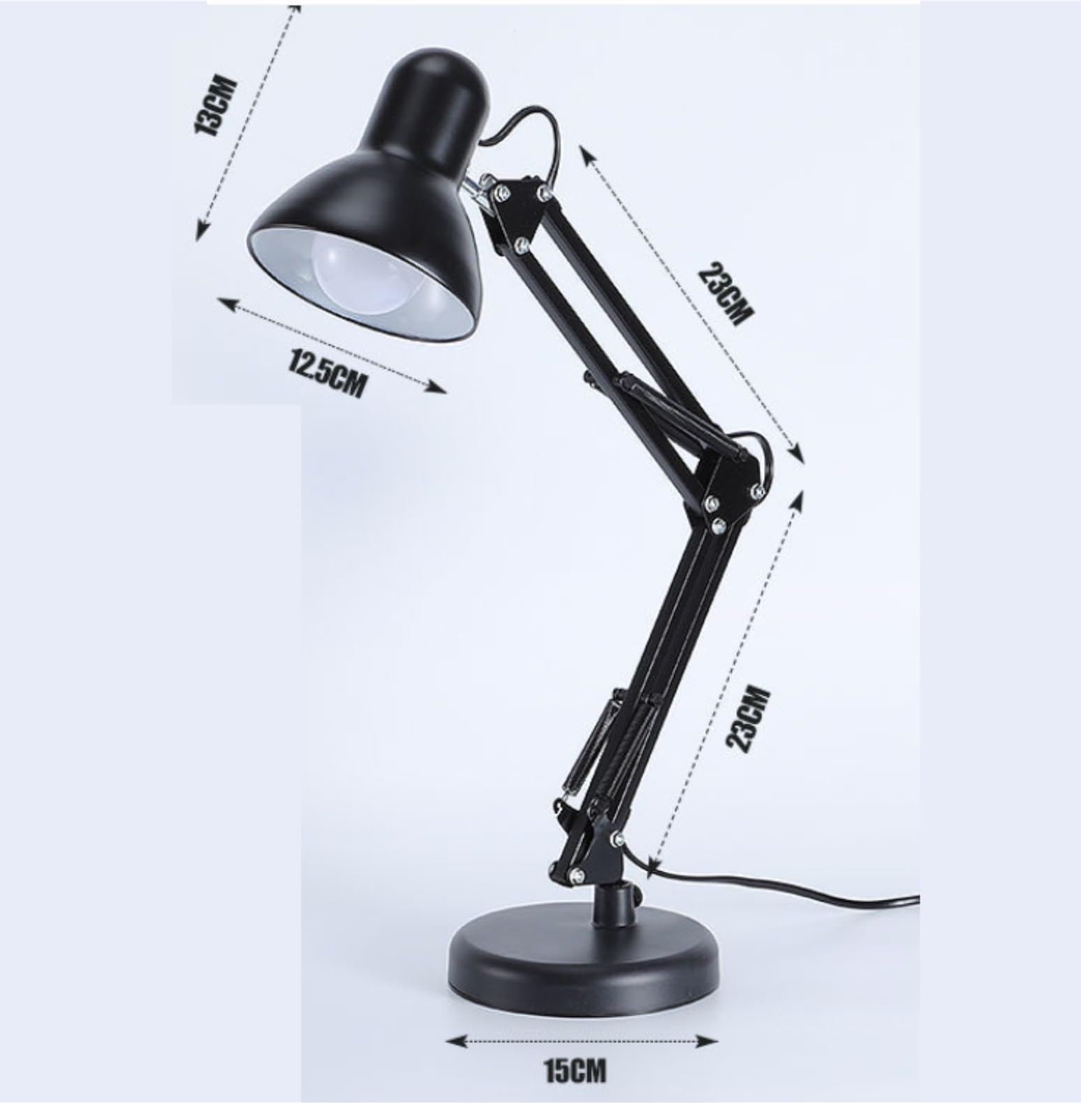Lámpara De Lectura para Estudio Lámpara De Escritorio De Metal con Brazo Oscilante Ajustable For Dormitorio, Estudio Y Oficina. Lámparas(Pink)