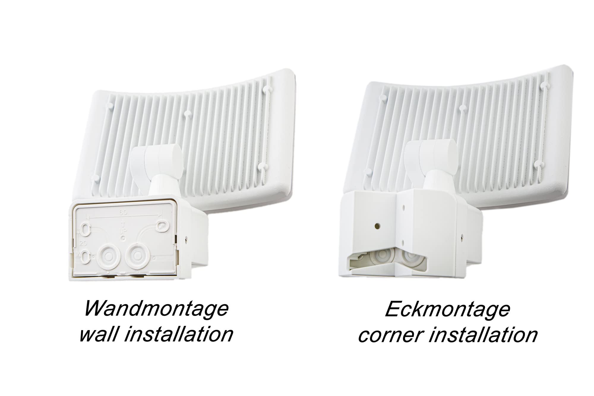 HUBER LED Strahler, 30W, 3300lm, weiß | Wand und Eckmontage, Außenstrahler, Fluter, Hofstrahler, IP65