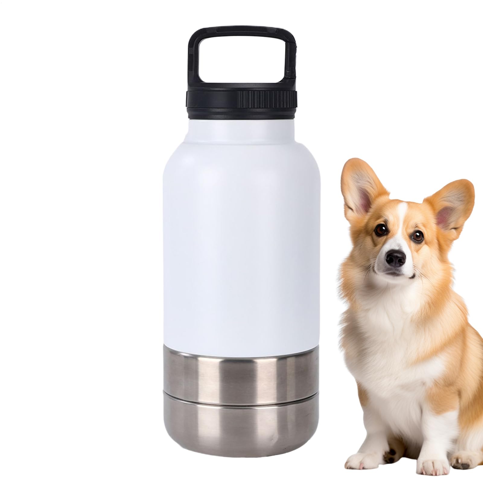 Borraccia Per Cani Dispenser D'Acqua Per Animali Domestici Da 1520 ml | Borraccia Termica Da Cuccioli Per Viaggi Campeggio Outdoor Escursionismo Picnic Passeggiate Dormitorio Appartamento