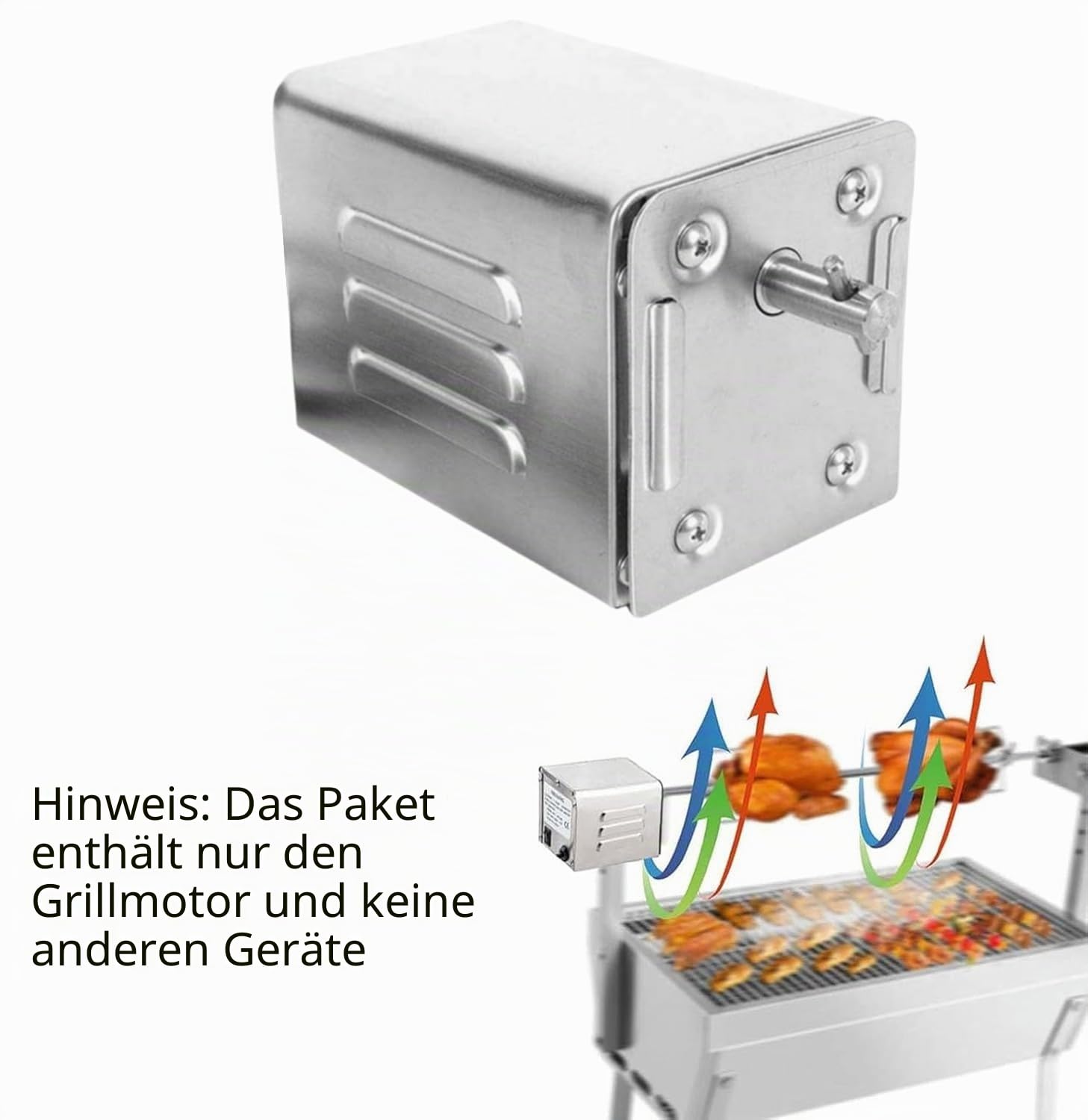 grillmotor für grillspieß 220V SP-S40 Rotisserie Roaster Grill Grillmotor 50-70kg Edelstahl BBQ Grill Zubehör Bräter Elektromotor Ziegenschwein Huhn BBQ Spieß