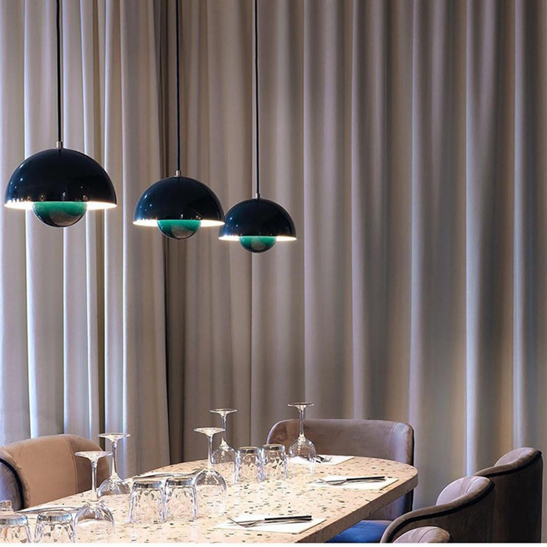 Nordische Moderne Makkaroni Pendelleuchte Wohnzimmer Schlafzimmer Art Deco Decke Hängelampe Küche Insel Kronleuchter Pendelleuchten Armaturen (Silver,23cm)