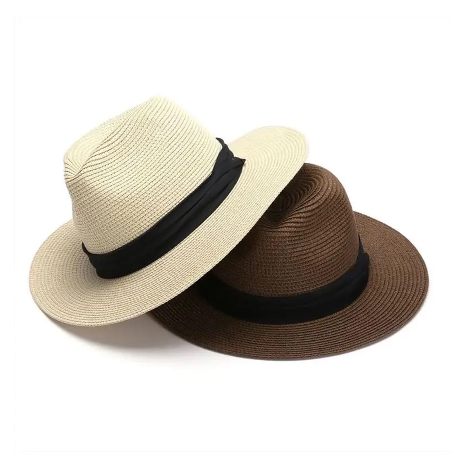 Sombrero de Sol de Verano Sombrero De Paja De Cabeza Grande con Sombrero Tejido De Paja Plegable De Talla Grande 60-64cm Sombrero De Copa For Hombre Protección Solar Sombrero Sombreado