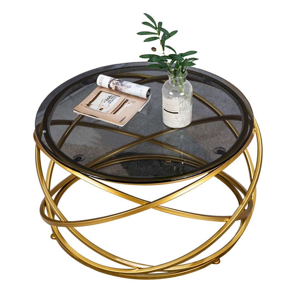 Table basse en verre trempé ronde créative pour sublimer vos moments de détente