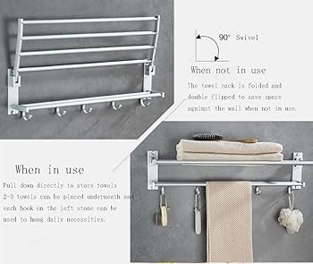 Amazon.co.jp: ダブルタオルバーホテルタオルラックタオル棚SUS304