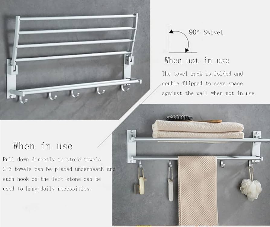 Amazon.co.jp: ダブルタオルバーホテルタオルラックタオル棚