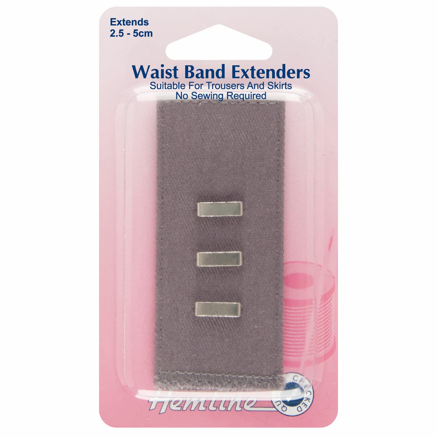 Hemline Waistband Extender Hook Light Grey H769.LG