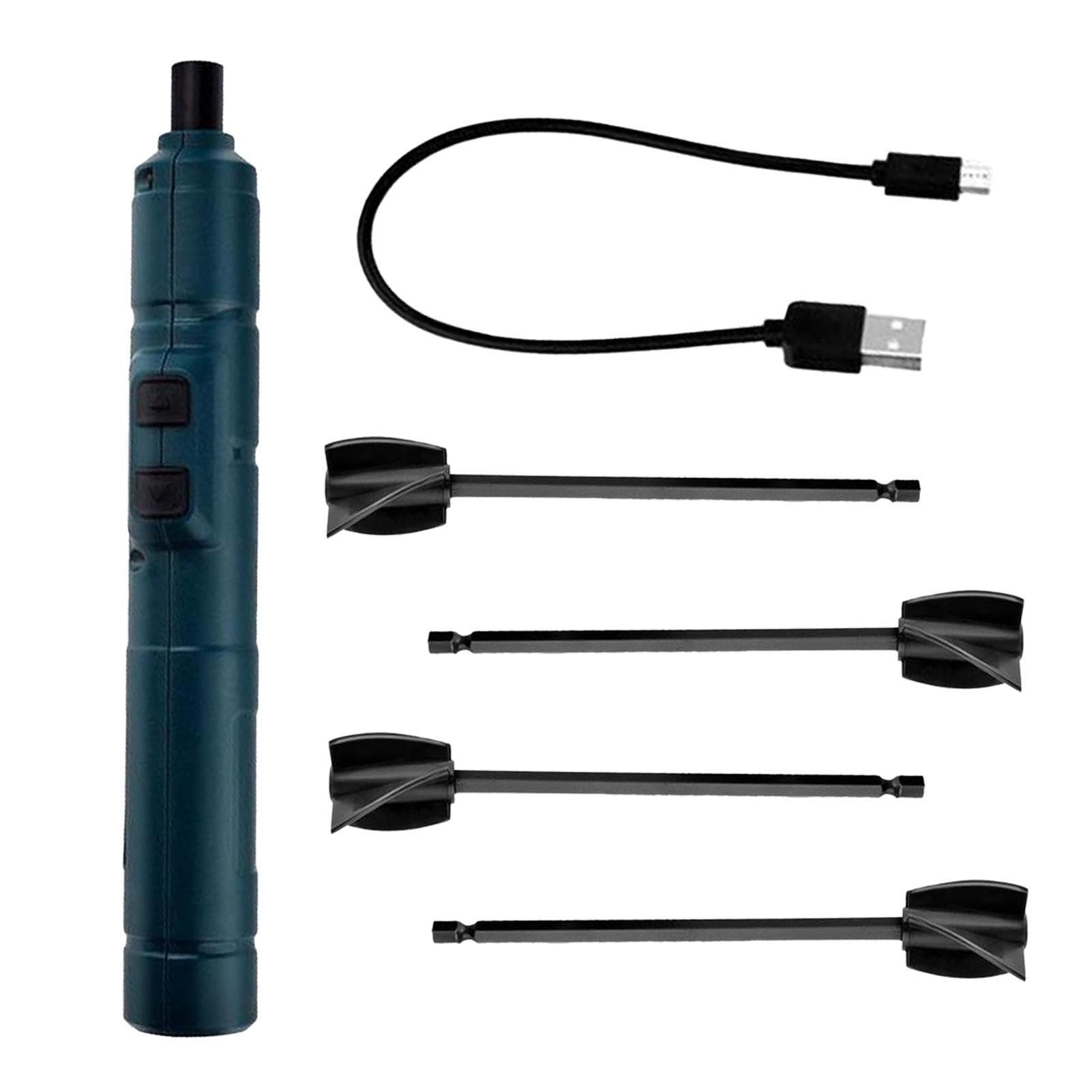 Mezclador eléctrico de resina epoxi | Mezclador de epoxi de mano de 5 piezas para salvar su muñeca - Mezclador eléctrico de resina con batería de 1300 mah para moldes de resina, mezcla de resina, mezc