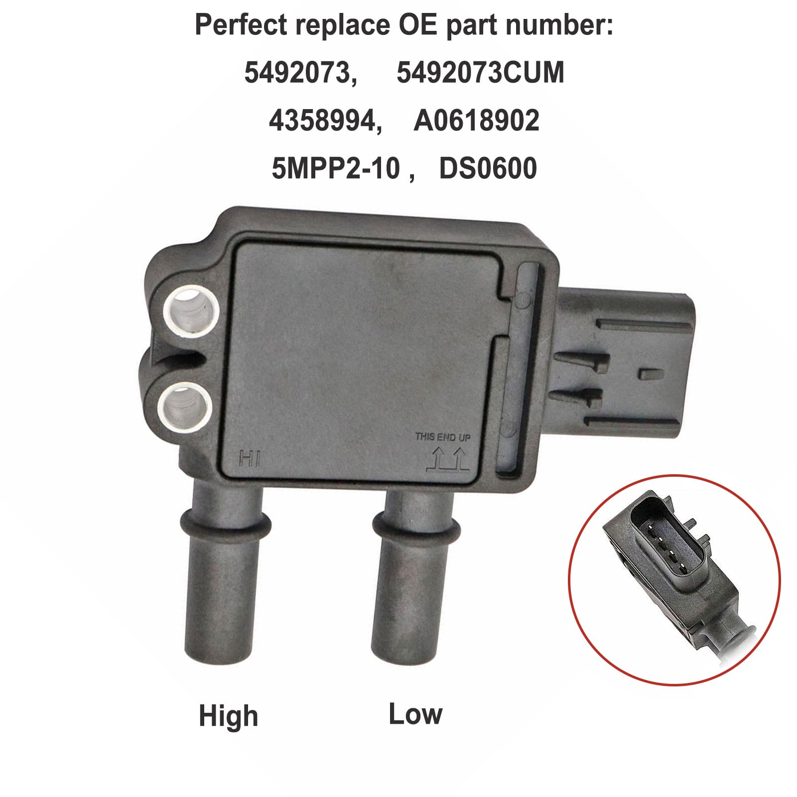 Amazon.com: kmdiesel 5492073 DFN Differential Pressure Sensor  