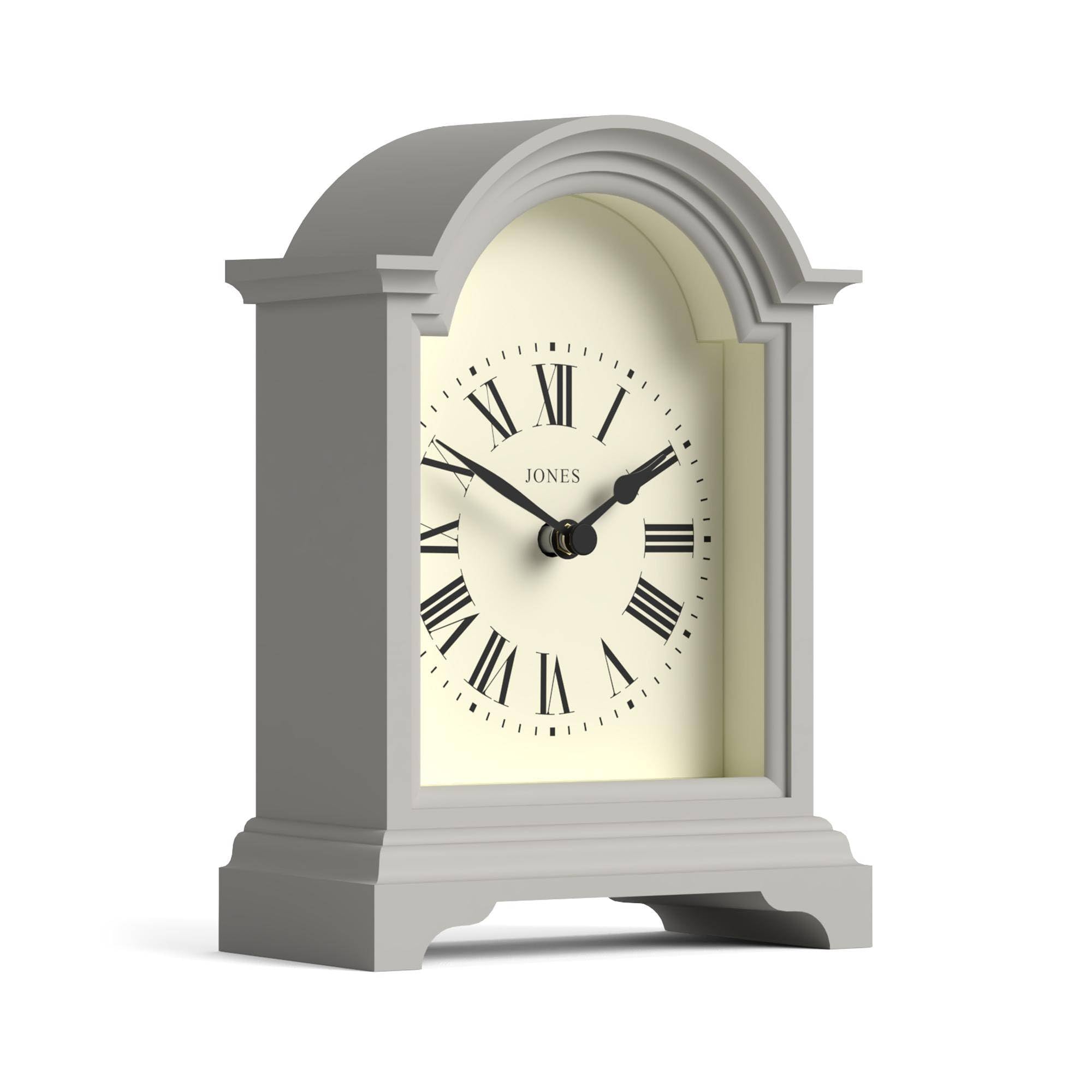 Jones Clocks® Bistro mantel clock, Cloud Grey, 18 x 13 x 6 cm - Image 4