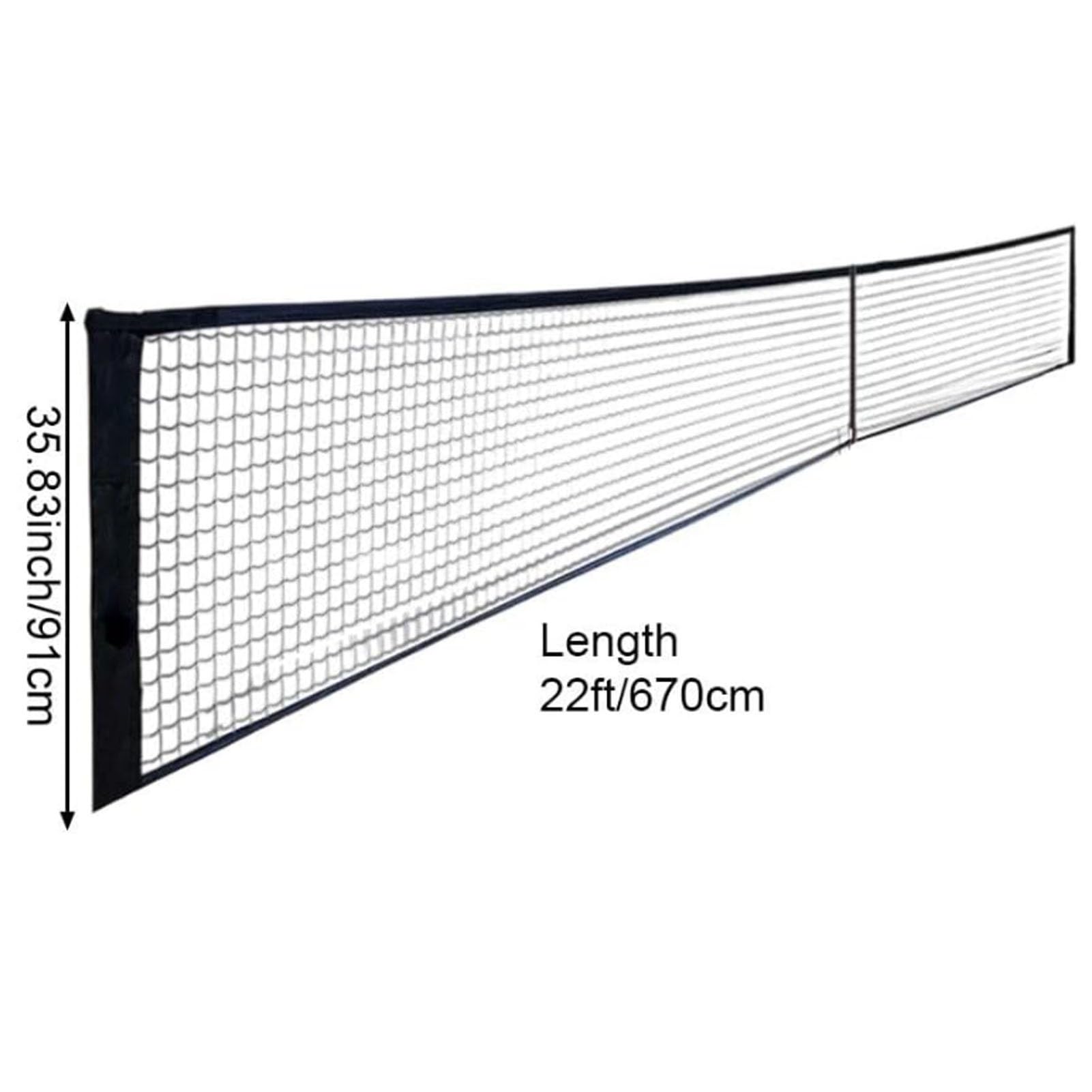 Rete Pickleball 7.6x0.9m Ufficiale | Rete Portatile in Poliestere Resistente per Interni ed Esterni | Rete da Gioco e di Ricambio per Sistema Pickleball