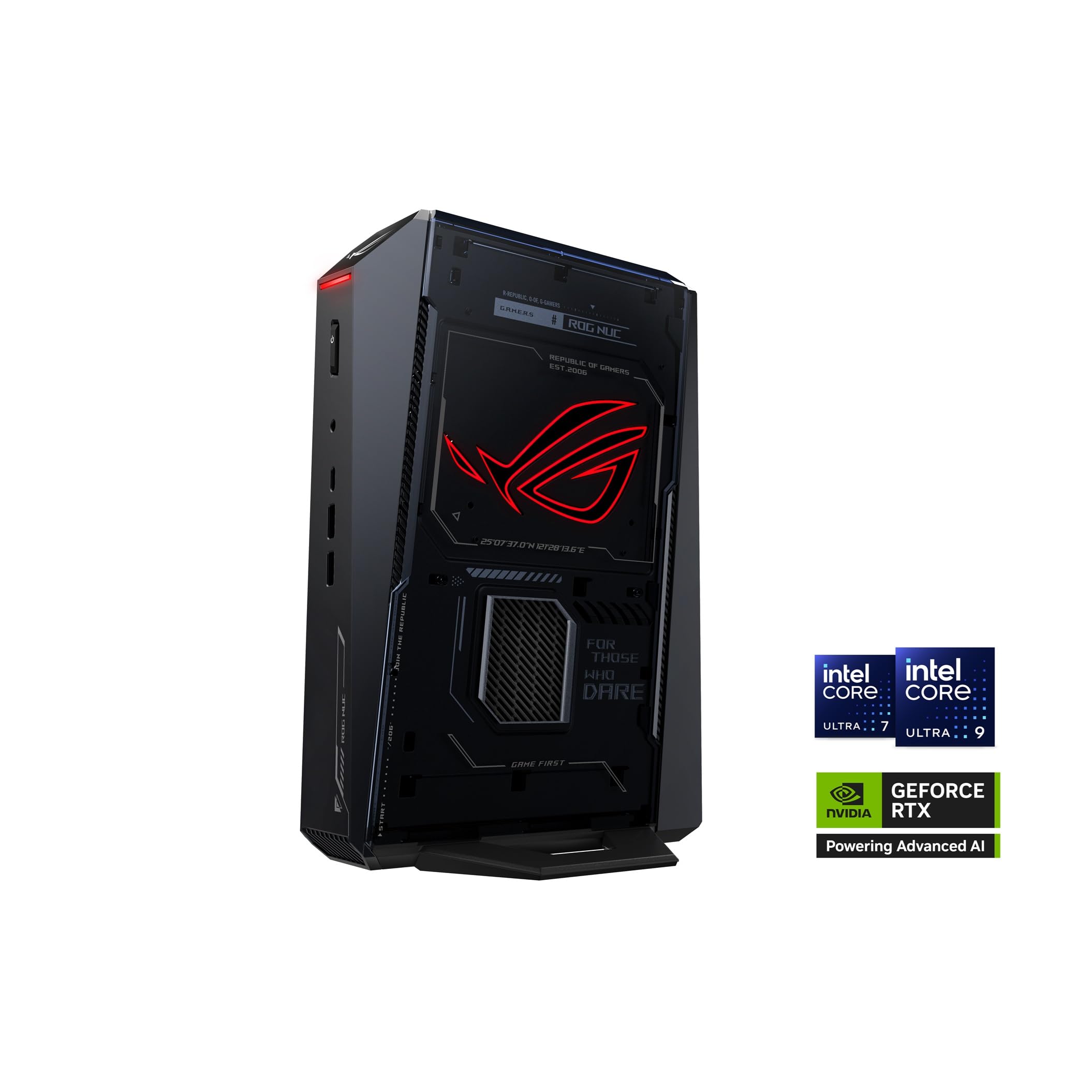 ASUS NUC 15 ROG, Gaming Intel Core U7 255HX, RAM 96 GB DDR5-6400, Nero | SSD M.2, Scheda Grafica NVIDIA GeForce RTX 5060, Wi-Fi 7, Bluetooth 5.4, Compatibile con Windows 11 Home