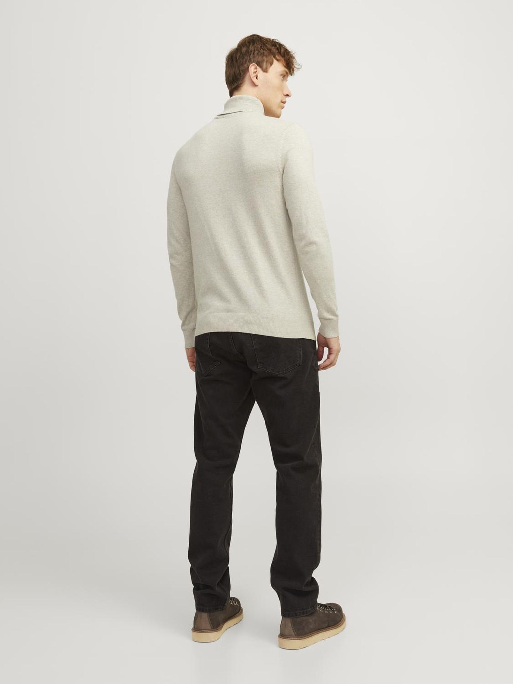 JACK & JONES Uomo Maglione Sottile a Dolcevita Maglione a Collo Rotondo Classico a Maniche Lunghe JJEEMIL