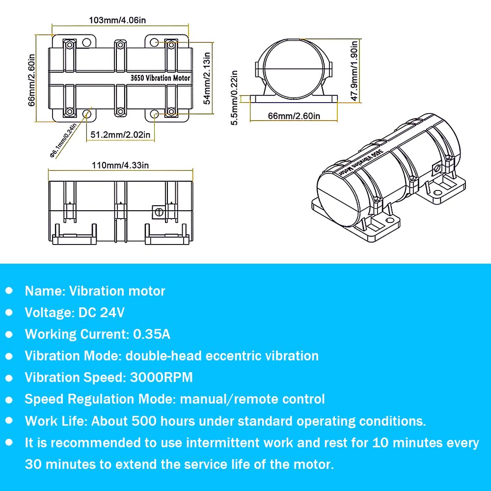 12V DC Motor 3800rpm Strong Vibration Motor Mini Rotary Speed Vibrating Industry Motor for Electric Massage Bed Chair with Adjustable Speed Power Adapter