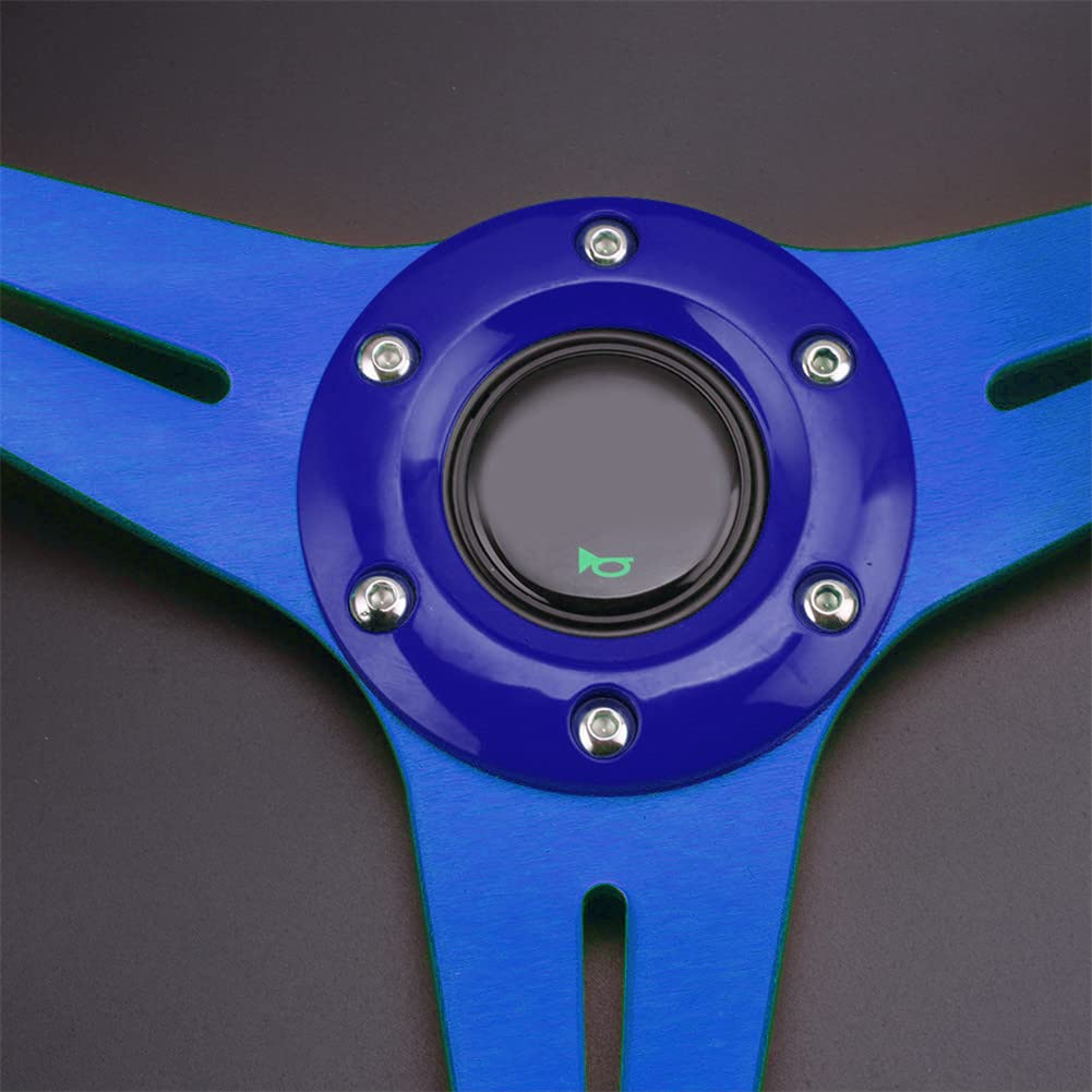 Volante Sportivo Universale Asudaro, Volante per Auto Da Corsa Volante Modificato in Alluminio Sportivo Kart Da Corsa Volante in Pu Accessori per La Modifica Dell'Auto