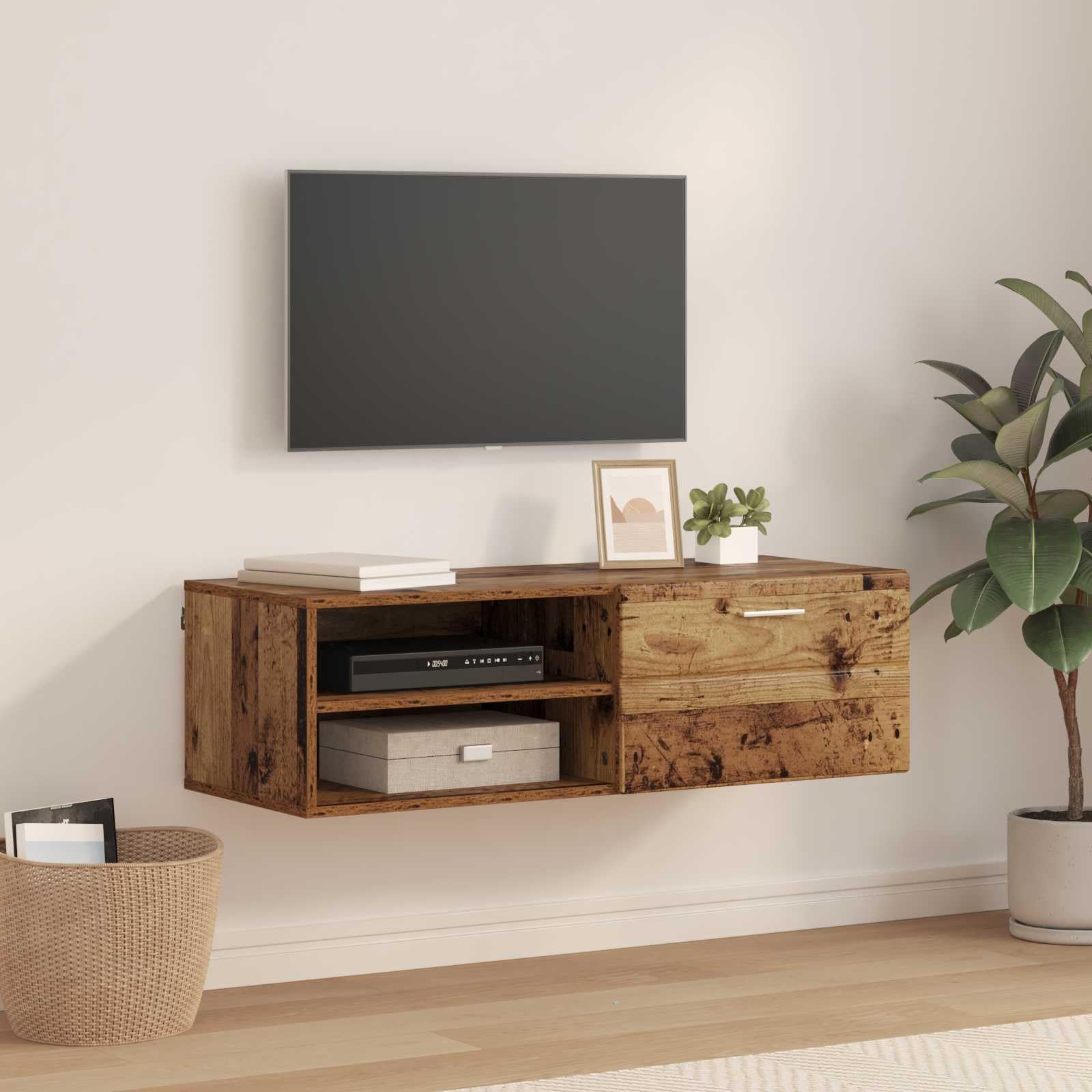 Cabinet en bois d'ingénierie mat meuble de rangement 100cm
