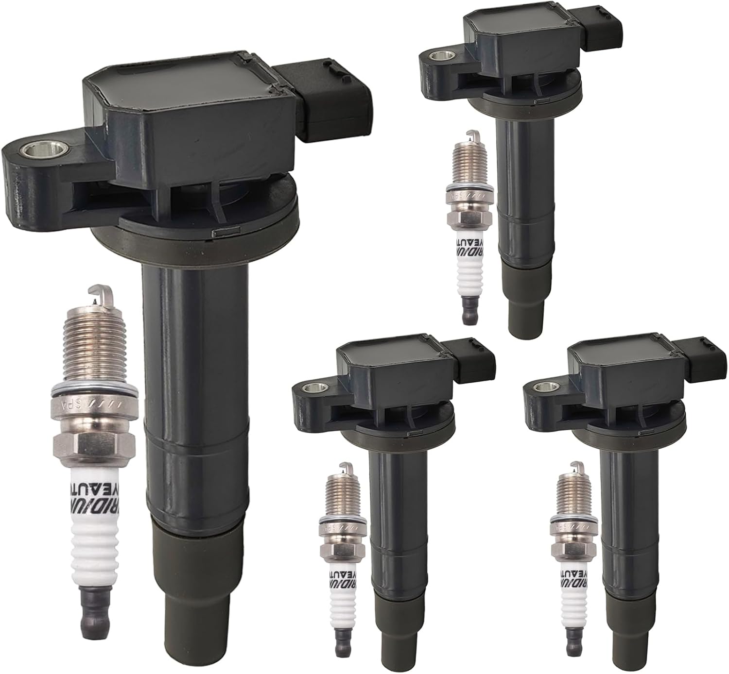 UF316 Ignition Coil Pack 90919-02240 And Iridium Spark Plugs 7090 Set Of 4PCS Compatible With Toyota Yaris 2007-2019,Prius C 2012-2019,Echo 2000-2005,Prius 2001-2009&Scion XA XB 2004-2006 1.5L L4
