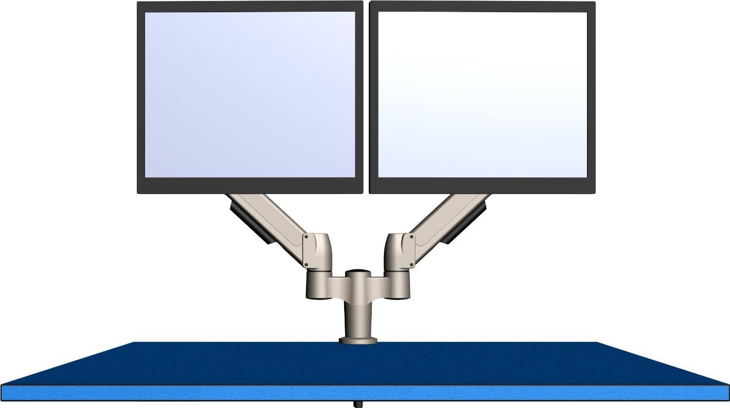 SpaceCo Dual SpaceArm C-Clamp Mount in Platinum SS02CC-PLT