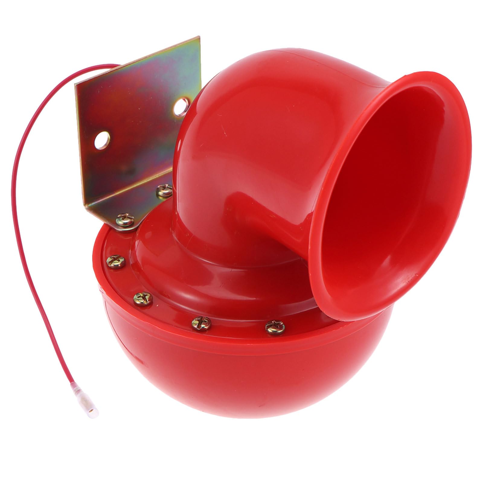 SECFOU Bocina de Coche Bocina de Aire de Coche Caracol Grande Abs y Metal Roja Sonido Alto E Conducción en Ciudad y Campo