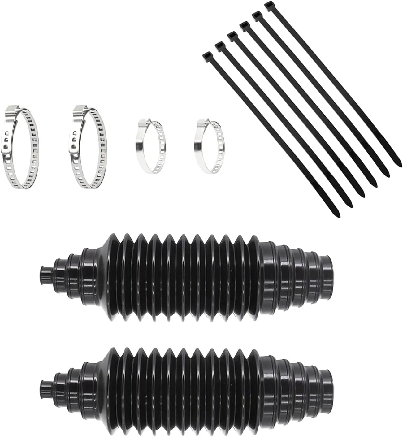 2 PCS Car Rack and Pinion Boot, Inner Tie Rod Boot Set, Steering Rack Boot Tool Kit, Universal for Most Cars (Black)