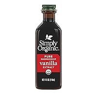 Vista 1 de Simply Organic, extracto de vainilla pura, certificado orgánico, botella de vidrio de 4 onzas