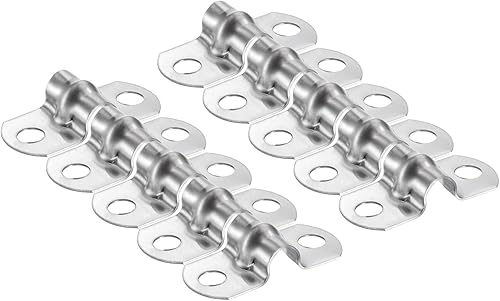HARFINGTON 10 abrazaderas de conducto de 3/16 pulgadas de 0.197 in, abrazadera de tubo M5 U, correa de tubo rígida de acero inoxidable, soporte en