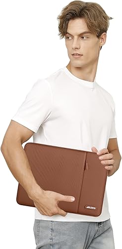 Vista 259 de MOSISO Funda vertical de poliéster con bolsillo para laptop de 15 pulgadas, para MacBook Air 15 M4 A3241, M3 A3114 y M2 A2941 de 2025, 2024 y 2023
