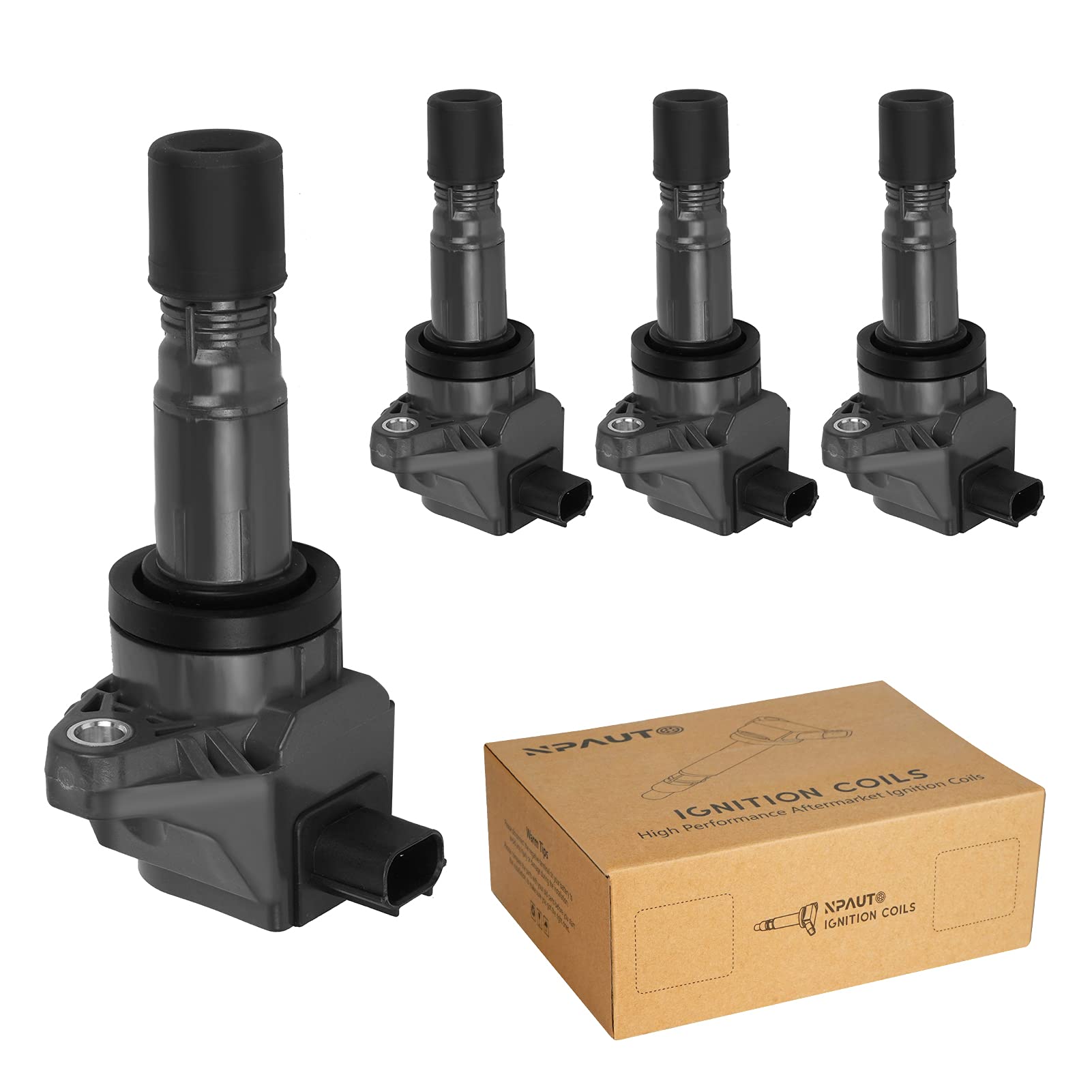 NPAUTO Ignition Coil Pack Replacement for 1.8 1.8L 2012 2013 2014 2015 Honda Civic, 2016-2017 Honda HR-V HRV, 2.0L 2.0 2013-2015 Acura ILX, UF672 C1823, Set of 4
