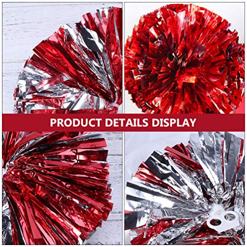 Pompons de líderes de torcida Besportble, 4 peças, com alça de batuta para líderes de torcida para e