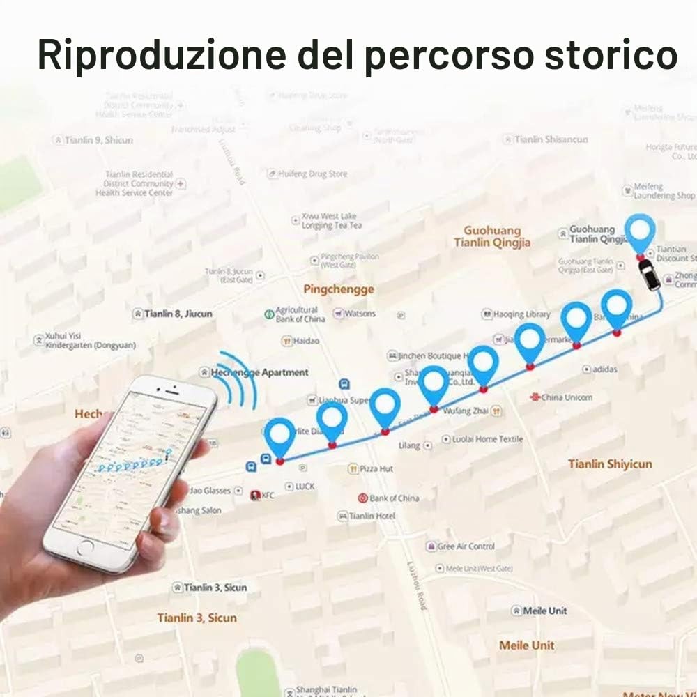 Winnes GPS Tracker 4G, TK806 GPS Tracker auto telecomandata interruzione di alimentazione e olio, antifurto e perdita, posizionamento in tempo reale, piattaforma gratuita/APP