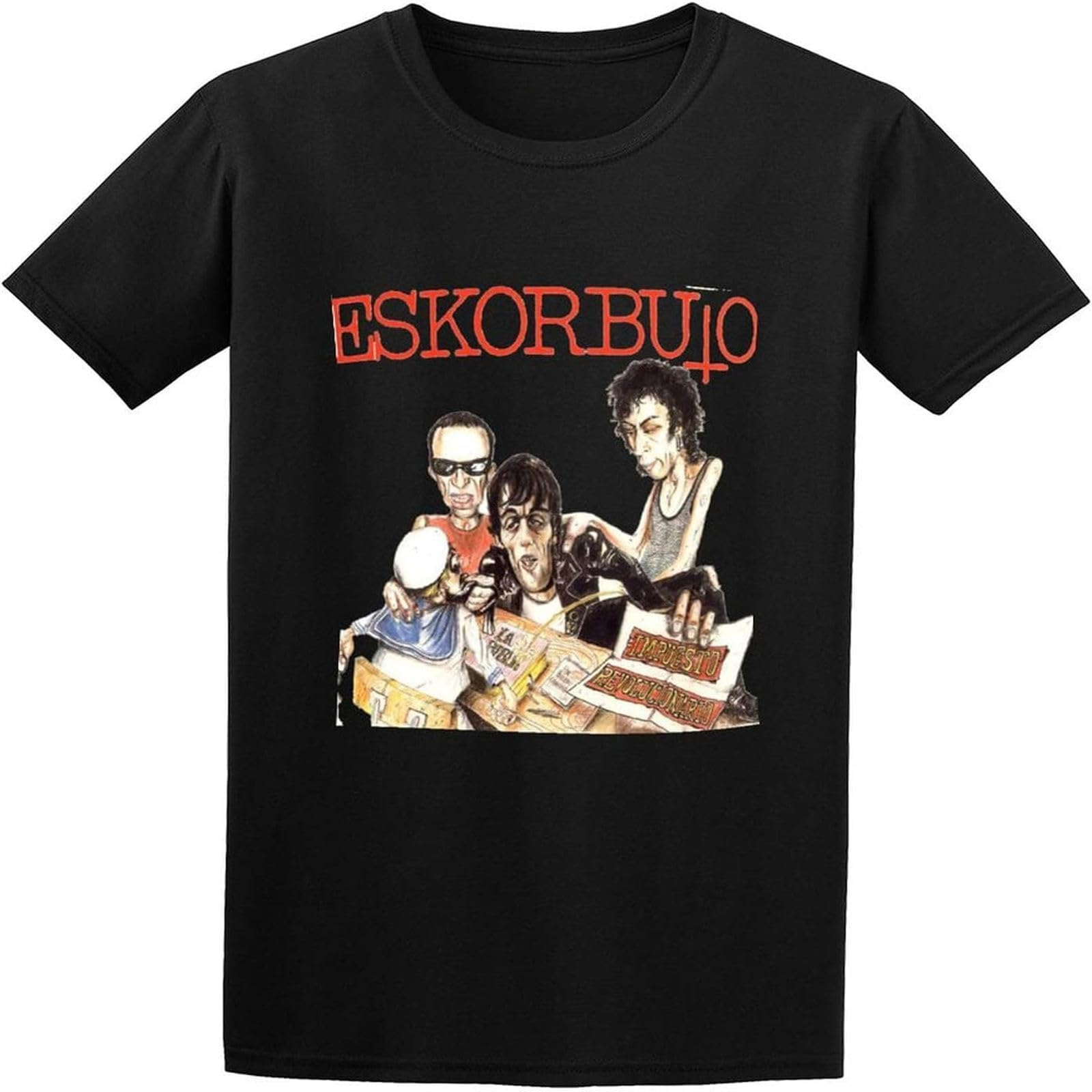 Men's Funny Sayings Eskorbuto Short Sleeve T-Shirt Black