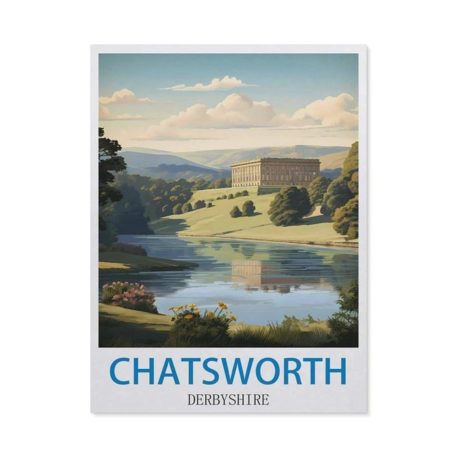 BEAYODKP 5D Diamond Painting Kits，Chatsworth Derbyshire（50 x 60 cm）
