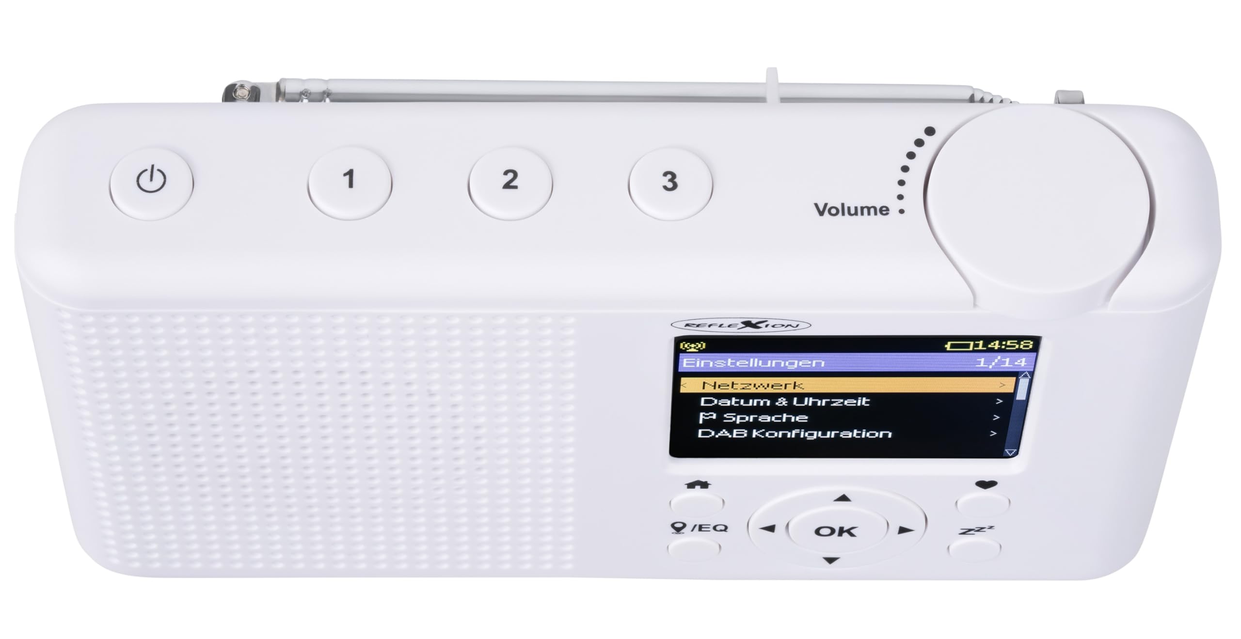 Reflexion TRA23I/WH, Radio Internet Portable avec Internet - Radio FM Dab/Dab+ (16 W) - Écran Couleur - Fonctionne sur Secteur et Piles - 99 Stations mémorisables - Noir