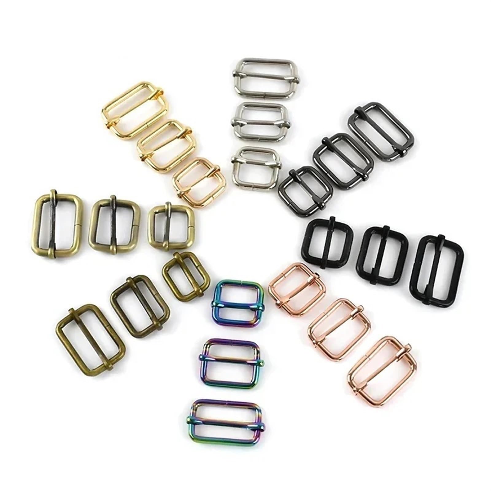 Hebillas Metalicas Hebilla De Metal For Cinturón, Hebillas Pasador Ajustables, Correa Bolso, Cierre Deslizante Tres Deslizamientos