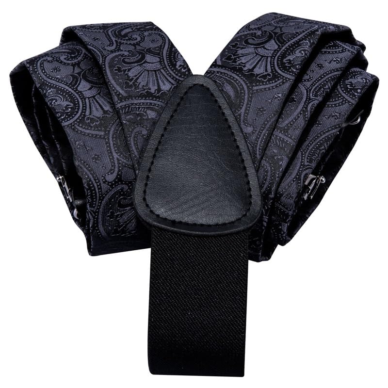 Set corbata y tirantes de seda para hombre miniatura 3