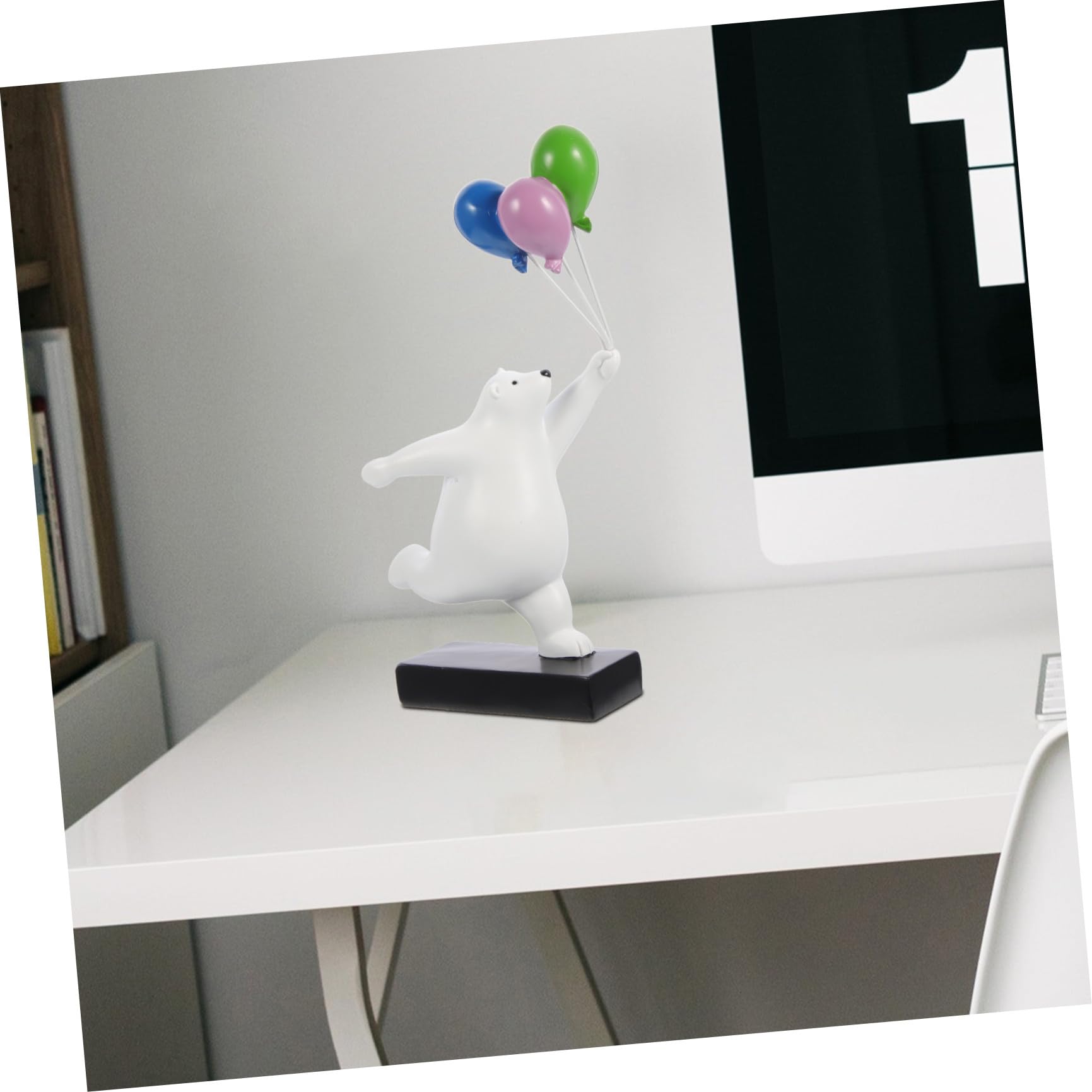 Artibetter Scultura Orsetto in Resina per Decorazione Casa e Camera da Letto, Ornamento da Tavolo Aspetto Vivid e Stile Cartone Animato, Accessorio Decorativo e Supporto Fotografico