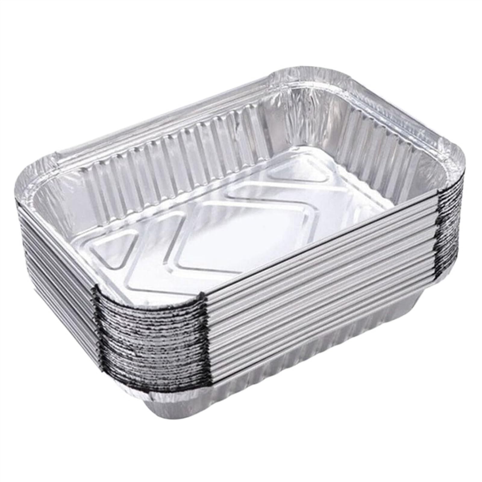 10/20/30/50 Cajas de Aluminio para Platos, bandejas para Catering, latas para Hornear Pasteles y Barbacoa (30 Unidades)