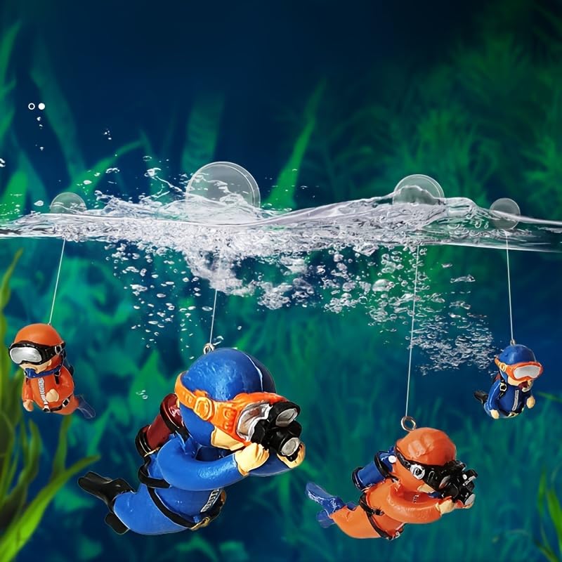 Image of 2 Pack Floating Fish Tank Decorations, Aquarium Decorations, Floating Device Fish Tank Accessories, Suitable for All Kinds of Fish Tanks(Blue& Pink)