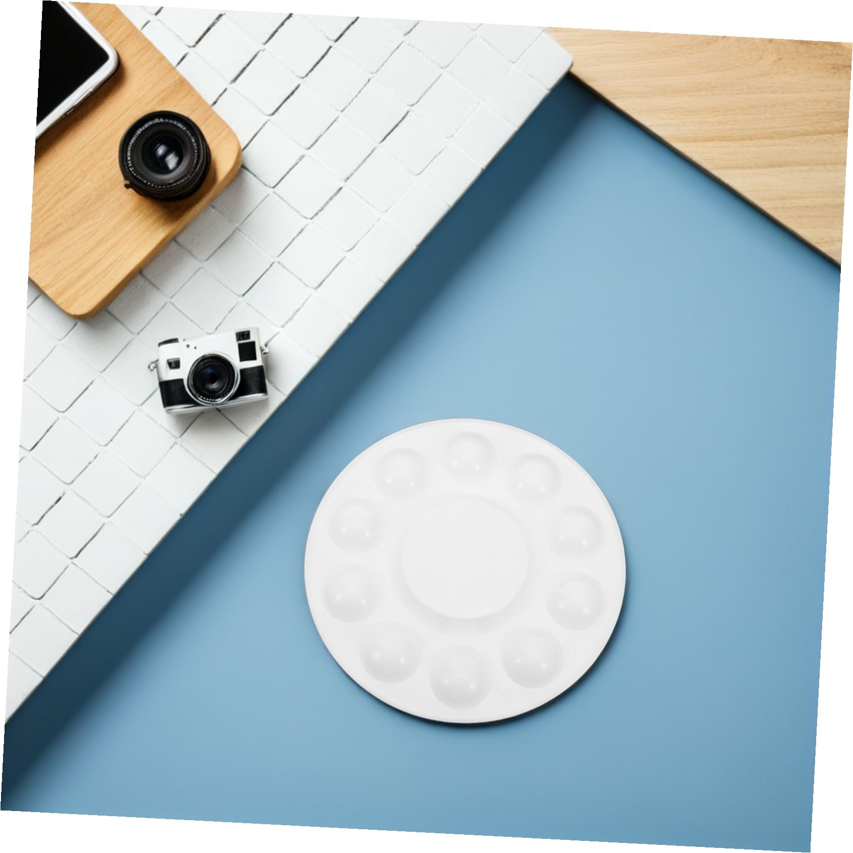 Palette en Plastique Aquarelle Ronde 50 Pièces pour Peinture