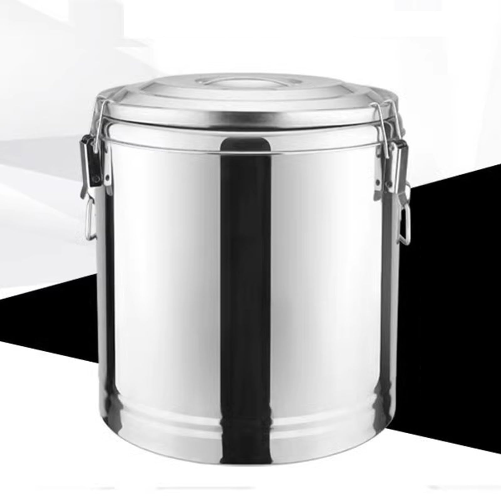 Contenedor Isotérmico Acero Inoxidable, Dispensador De Bebidas Aislado Dispensador Térmico De Leche Caliente Y Fría Dispensador De Agua Caliente Para Leche Party Tea LYWY ( Color : Silver , Size : 30L