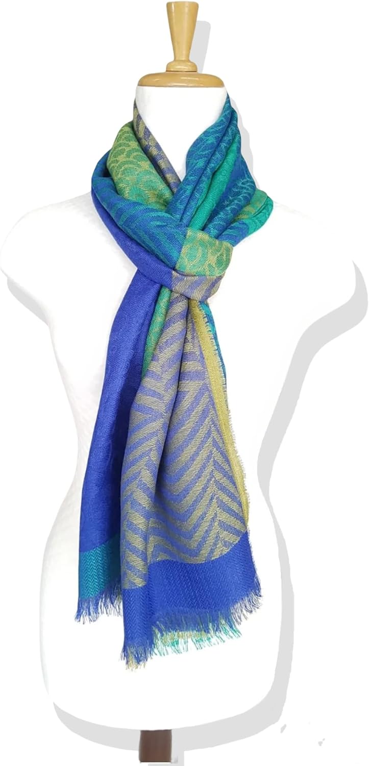 Heavenly Baby Alpaca Wool Scarf for Men and Women, Luxury Fiber & Silk Unisex Scarves Soft Warm Winter Wraps - Image 5