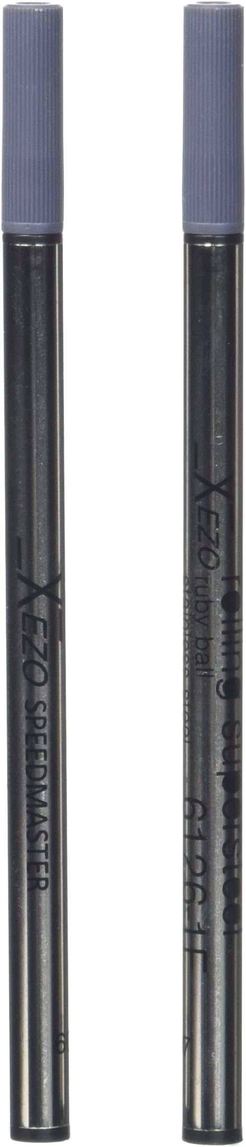 Xezo 6126 Rollerball Pen Refills, Black. Standard Size. Fine Point. Pack of 2