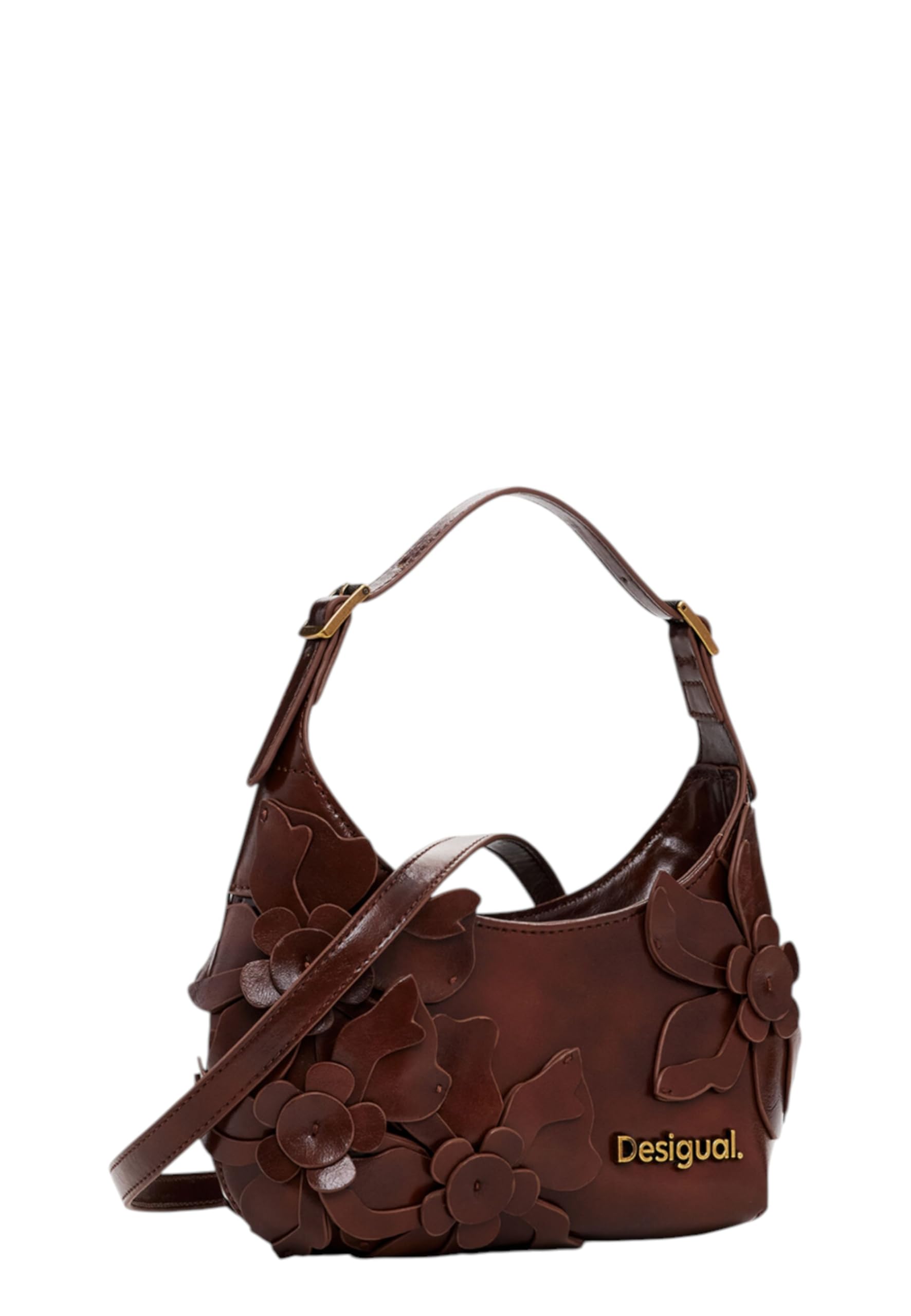 Desigual Bag_Reprise Choco Valenti, Accessori Borsa A Corpo in PU Donna, Marrone, One Size