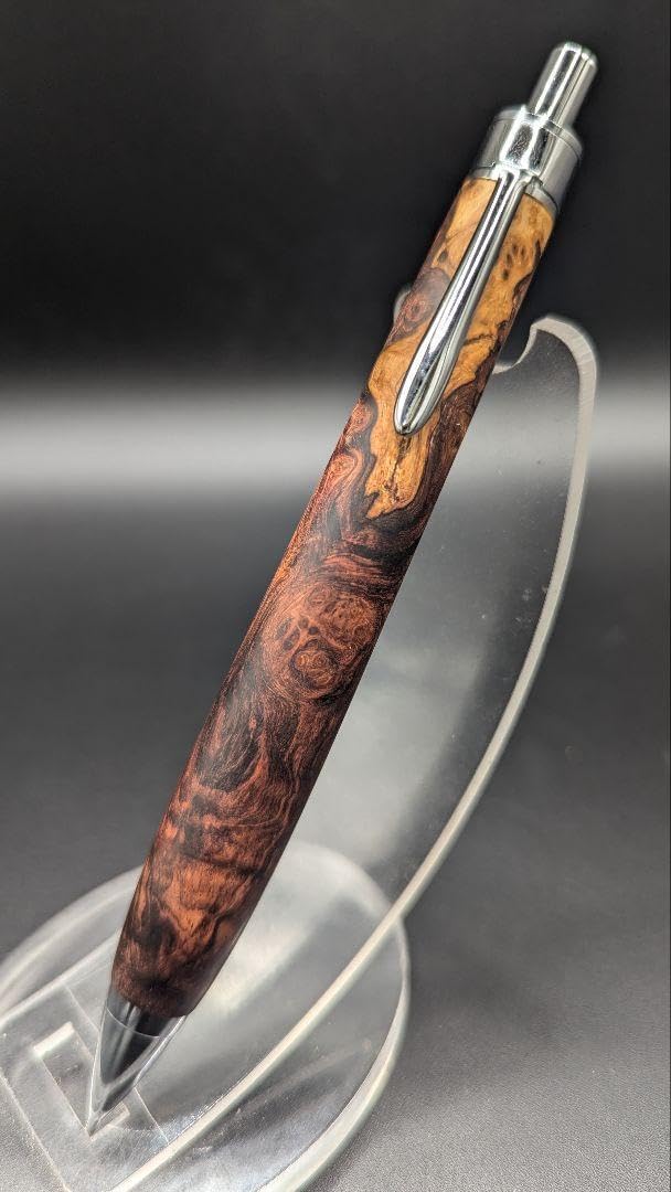 230ペン工房翌檜　超極上　ホンジュラスローズウッド瘤杢ツートン　木軸ボールペン ペン工房翌檜 極上ホンジュラスローズウッド 瘤杢 ツートン 木軸