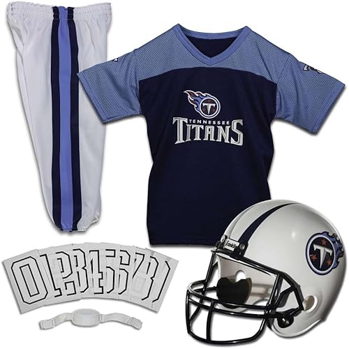 Miniatura 103 de Franklin Sports - Conjunto de uniforme de la NFL para niños y niñas; uniforme de fútbol americano juvenil, incluye casco, camiseta y pantalones