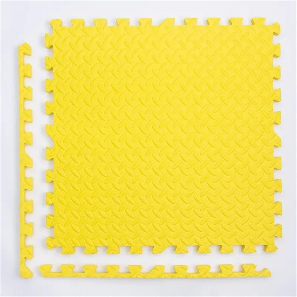 16 szt. różowa piankowa mata do zabawy, dywanik z puzzli do raczkowania(Yellow)