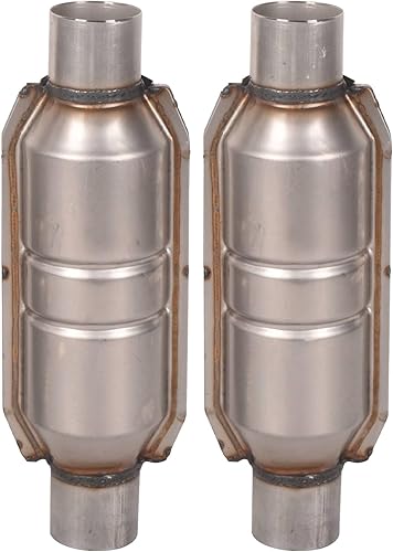 TOPAZ Convertidor catalítico de 2.5 "de entradasalida universal catalítico convertidor de alto flujo de acero inoxidable 2 unids 99306HM EPA