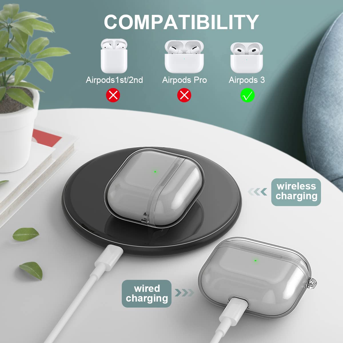 Amazon | RESTONE AirPods Pro 4用ケースカバー クリアシリコン