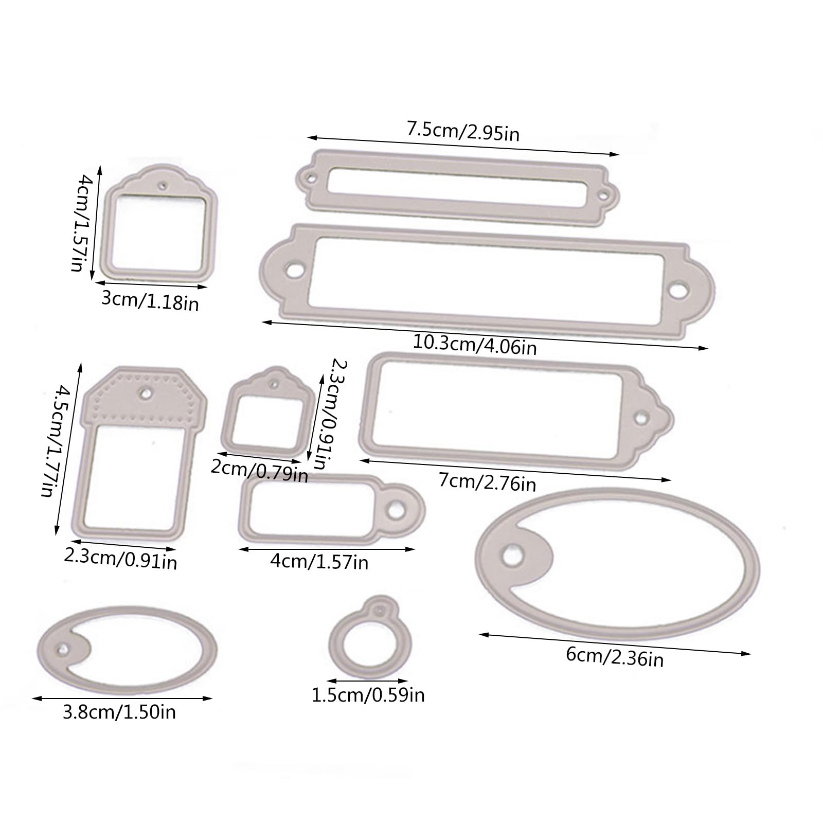 Präge-Stanzformen & Versiegelungsaufkleber Set – Für Kartenherstellung, Scrapbooking & Basteln | Aus Karbonstahl