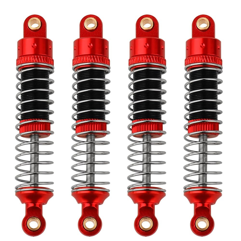 Pothyes 4PCS 53mm/59mm/66mm Aluminum Shocks Absorbers Oil Long Threaded Damper for 1/18 RC Crawler TRX4M TRX-4M Bronco Defender K10 Upgrade Parts (